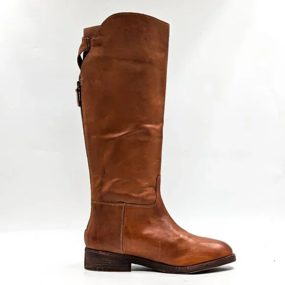 Free People Women  Cognac Leather Riding Equestrian Strap Boots 6.5US EUR 37.5 - Picture 10 of 10